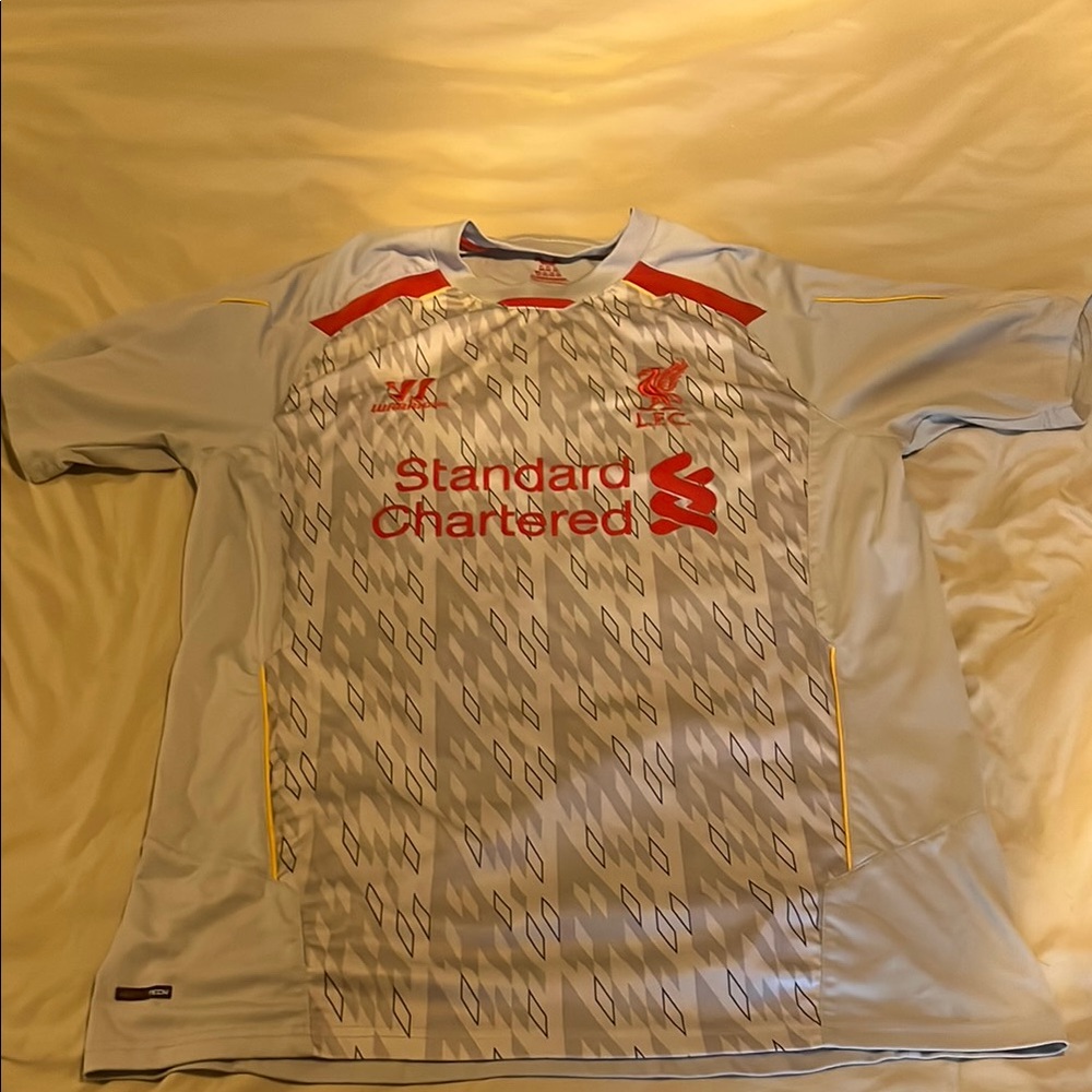 Gray and Red Liverpool FC Jersey